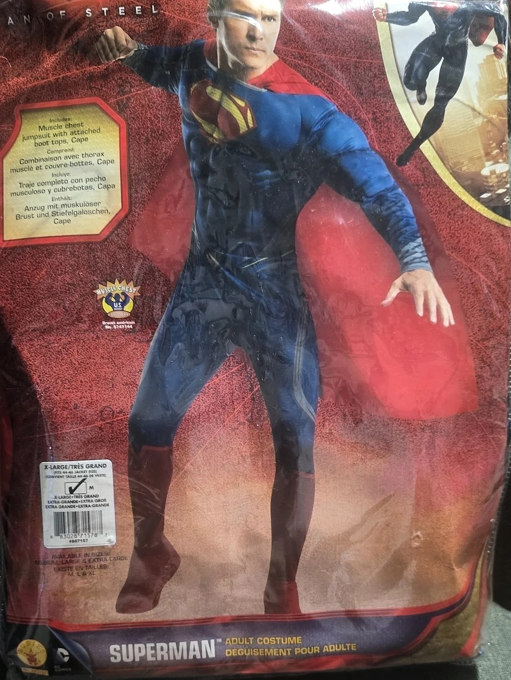 Rubies Superman Adult Costume Superman Costume NWT